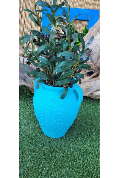 Ekodoğa Ev Bahçe Dekorasyon Küp Toprak Saksı Vazo Çömlek