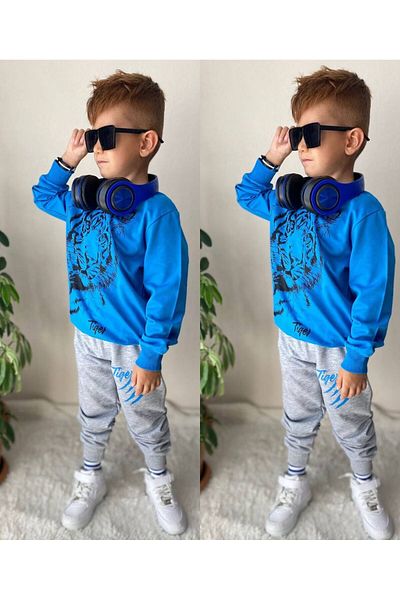 öykümgaleria Costum sezonier cu model de tigru pentru băiat