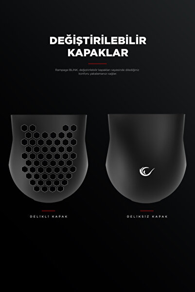Rampage Blink Siyah Rgb Makrolu 12800 Dpi E-spor Örgü Kablo Profesyonel Gaming Mouse Oyuncu Mouse