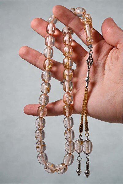 TESBİHKENTİ Particule de aur comestibile Pulbere granulată frumoasă de fotografiere Agățător de rozari de chihlimbar