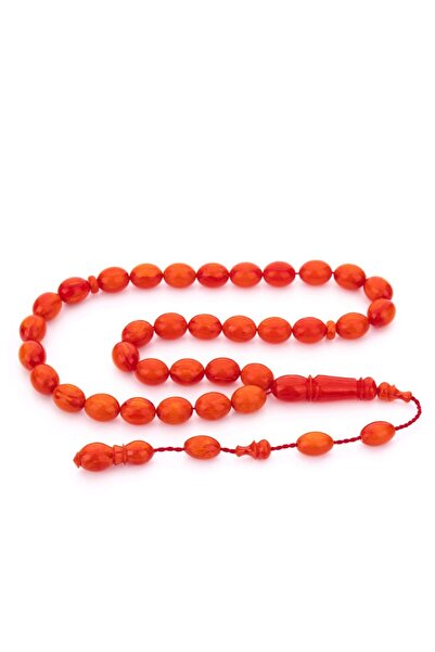 TESBİHKENTİ Mărgele de rugăciune Burgundy - Chihlimbar frumos desenat, măiestrie