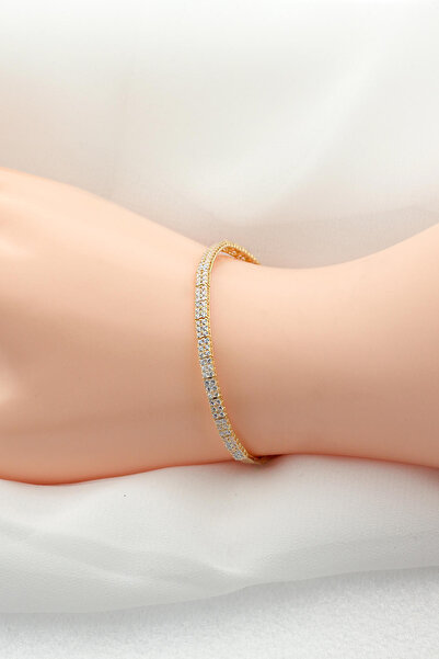 Bilezikci Çift Sıra Suyolu Altın Takı Seti