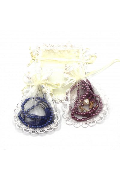 bidoluhobi Tulle Pouch Cream Color 12 Pieces
