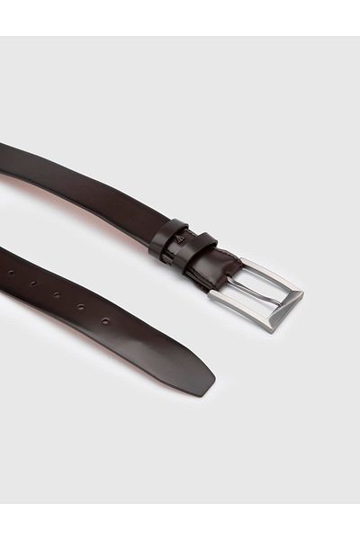 İLVİ Novak Men's Belt Brown Genuine Opening Leather