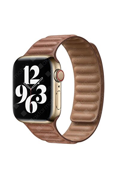 AktarMobile Apple Watch 10 46 mm uyumlu Manyetik Baklalı Model Kayış Mıknatıs...