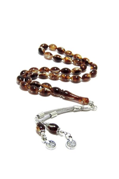 TESBİHKENTİ مسحوق كهرمان مزين بشراشيب مقاوم للتلطيخ