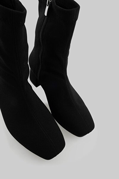 sovrana Küt Kalıp Streç Bot Siyah Mat Saten