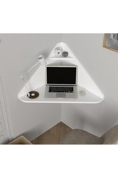 Dekorister Homeoffice Köşe Çalışma Masası Beyaz