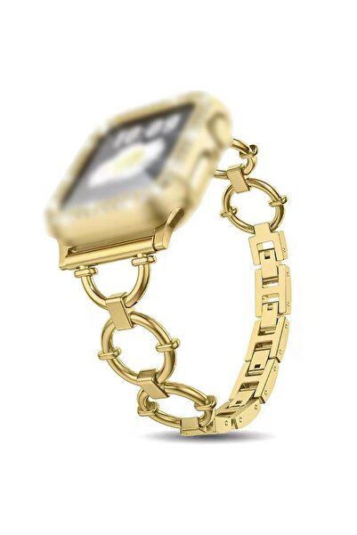 AktarMobile Apple Watch 10 46 mm uyumlu Metal Kordon Şık Tasarım Luxury Style...