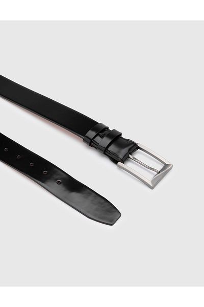 İLVİ Novak Men's Black Genuine Leather Belt