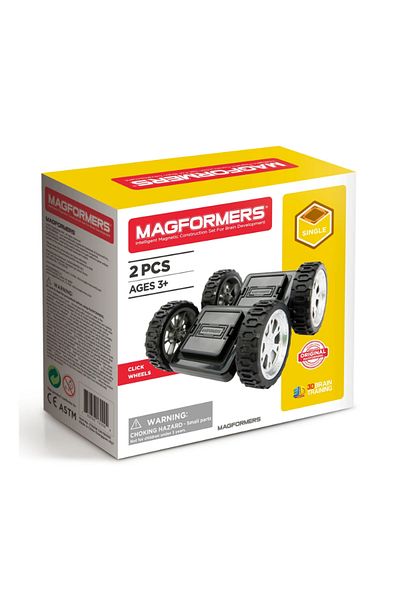 Magformers مجموعة عجلات الفرس المغناطيسية - قطعتين