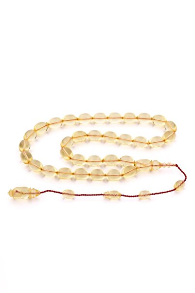 TESBİHKENTİ Exemplu galben transparent de măiestrie minunată - mărgele de rugăciune de chihlimbar de foc