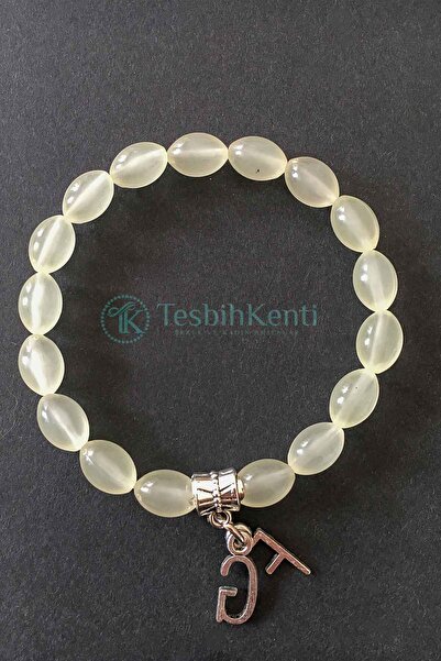 TESBİHKENTİ Kişiye Özel Harf Uçlu Kedi Gözü Bileklik