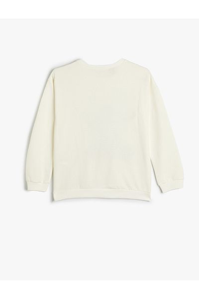 Koton Girl's Ecru Sweatshirt