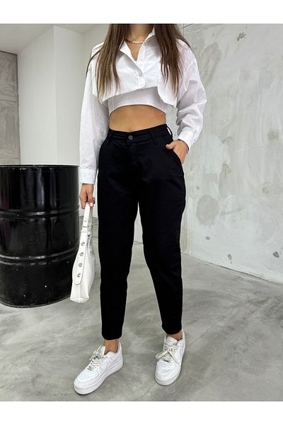 BİKELİFE Flexible Lycra-Mom-Hose für Damen mit hoher Taille