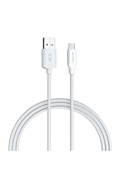 Genel Markalar Dramex D21MK Micro USB Data/Şarj Kablosu 2.1A 1mt Beyaz