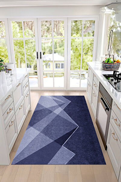 Napoli Home Dijital Baskılı Sade Dekoratif Yıkanabilir Kaymaz Taban Yolluk Sa...