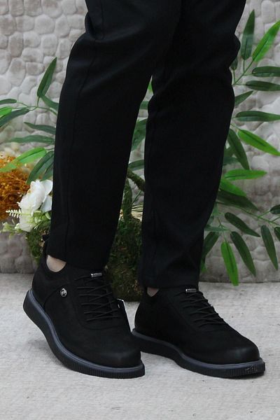 Pierre Cardin Men's Black Nubuck Shoes - 61896