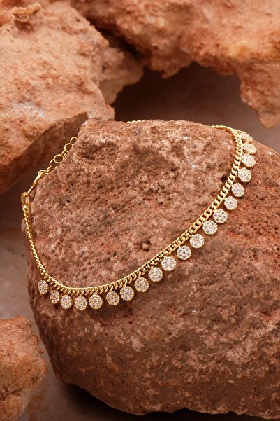 Sümer Telkari Gurmet Sıra Taşlı Altın Kaplama Gümüş Bileklik 4368