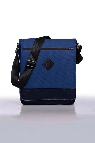 Bagorama Geantă de umăr Orjın Unisex 11 Vertical Postman cu curea încrucișată - bleumarin