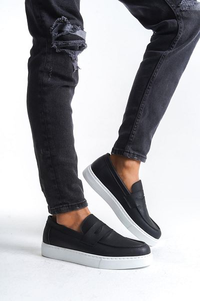 Aymood Slw180 Estilo X - Men's Casual Sneakers, Laceless and Black