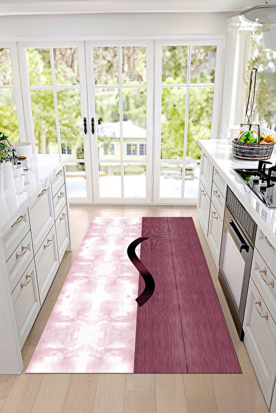 Napoli Home Dijital Baskılı Sade Desen Yıkanabilir Kaymaz Taban Yolluk Salon ...