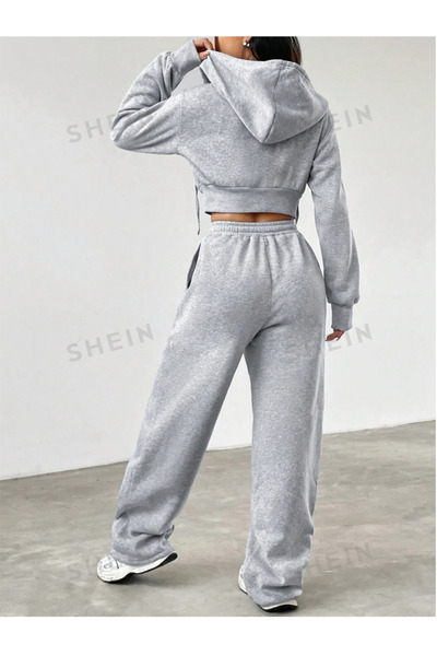 yx yustex sport Gri Geniş Paça Esnek Kaliteli Tam Kalıp Eşofman Altı