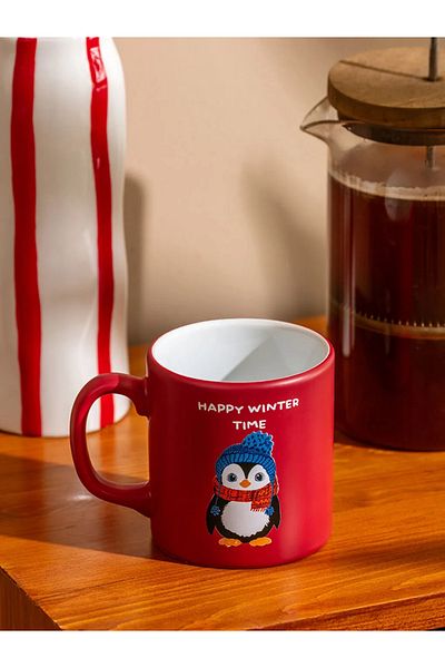 LC Waikiki Lcw Home Red Printed Ceramic Mug 320 ml