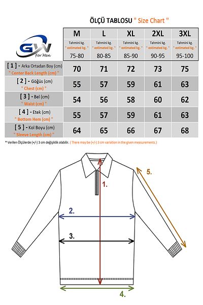 GW Gorje Men's Textured Jacquard Regular Fit Polo Collar Zippered Knitwear Sweater
