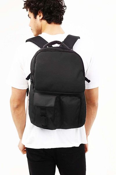 Bagorama Bullet Unisex Laptop με τσέπη, Camping, Casual και Σχολικό Σακίδιο - Μαύρο