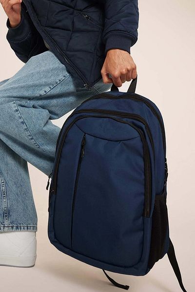 Bagorama Skool Unisex Υφασμάτινο Αδιάβροχο Καθημερινό και Σχολικό Σακίδιο - Navy Blue