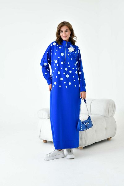 FTZ WOMEN Rochie de damă cu două șiruri Saks Blue 30902