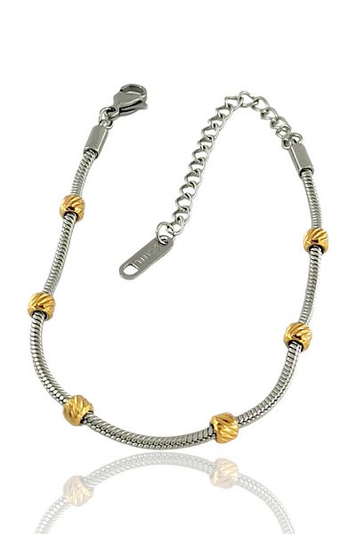 Çlk Accessories سوار دوريكا من الفولاذ مع سلسلة ثعبان