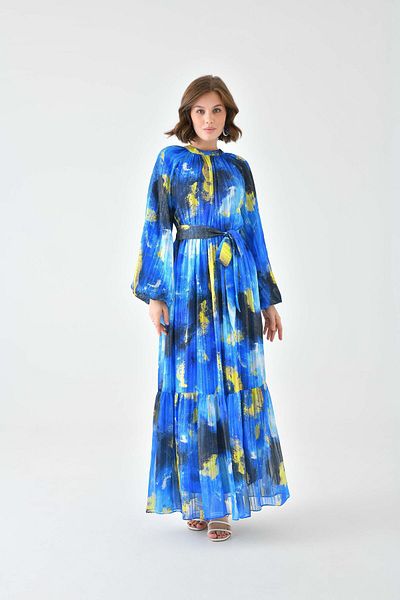 FTZ WOMEN Rochie de damă cu model Saks Blue 30740