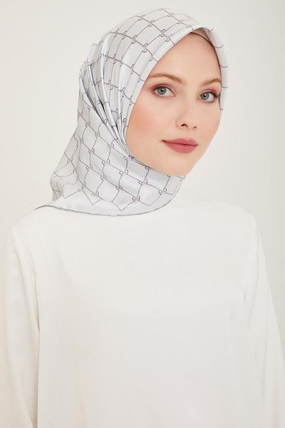 Belli Μεταξωτό κασκόλ γαλάζιο Twill - 4006-08