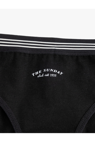 Koton Ψηλόμεσο εσώρουχο με λεπτομέρεια εκτύπωσης από βαμβάκι