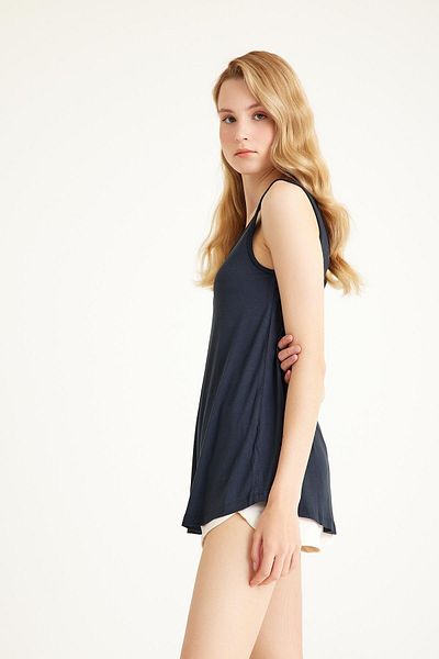 COTENCONCEPT A-Line Thick Strap Basic Cotton Tank Top T-Shirt