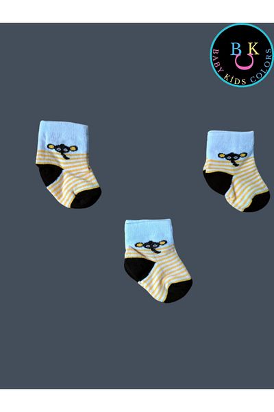 baby kids colors Mixed 3-Color Socks Set for Newborns