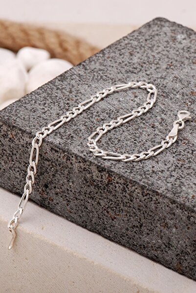 Sümer Telkari Figaro 3 Mm 20 Cm Gümüş Erkek Zincir Bileklik 3987