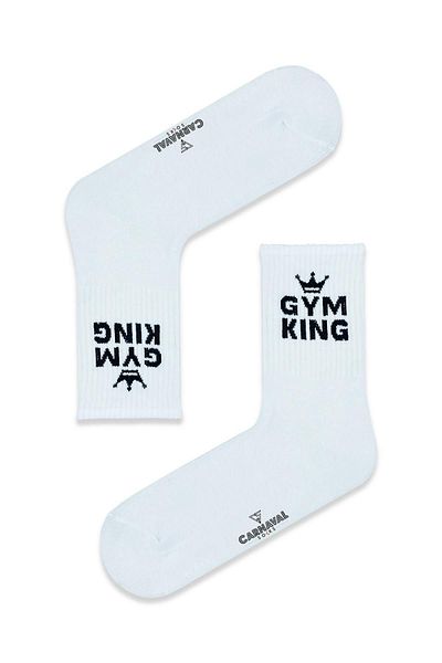 CARNAVAL SOCKS Πολύχρωμες αθλητικές κάλτσες Gym King με σχέδιο