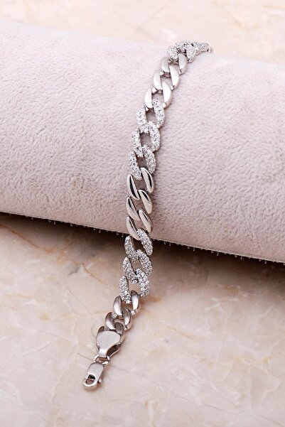 Sümer Telkari Gurmet Taşlı Gümüş Zincir Bileklik 3487