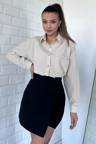 GÜLSELİ Cămașă de damă cu broderie cu piatră