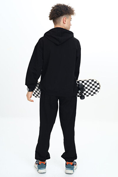 Cansın Mini Σετ φόρμας για αγόρι - Μαύρο πρωτότυπο με ζακέτα, 19483