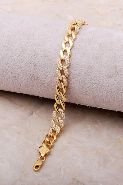 Sümer Telkari Gurmet Altın Yaldızlı Taşlı Gümüş Bileklik 3488