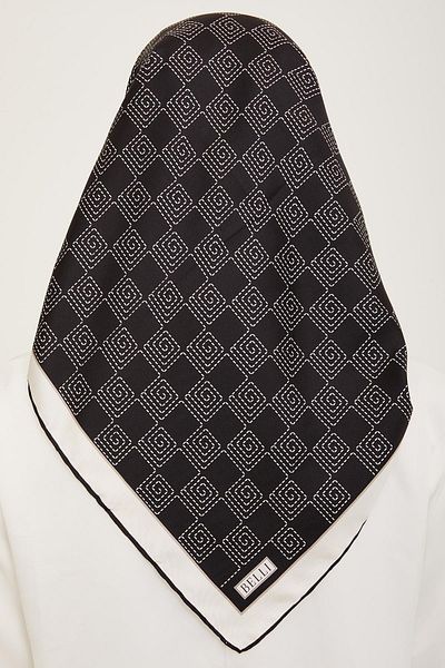 Belli Μαύρο μεταξωτό μαντήλι Twill - 4003-82