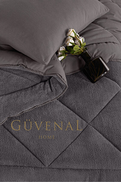 Güvenal Elite Wellsoft Double Sided Luxury Quilt Set - King Size Sleeping Set with Pillowcase