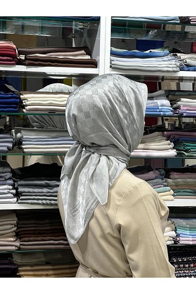PİRAMİT Jacquard Checker Scarf