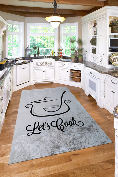 Napoli Home Dijital Baskılı Tencere Motifli Yıkanabilir Kaymaz Taban Yolluk S...