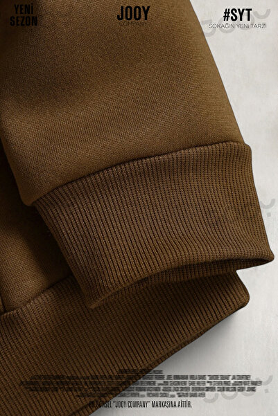 Jooy Company Φούτερ με κουκούλα Los Angeles Brown 3 κλωστών