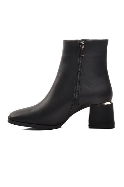 Pierre Cardin PC-54000 Μαύρες γούνινες γυναικείες μπότες με τακούνι
